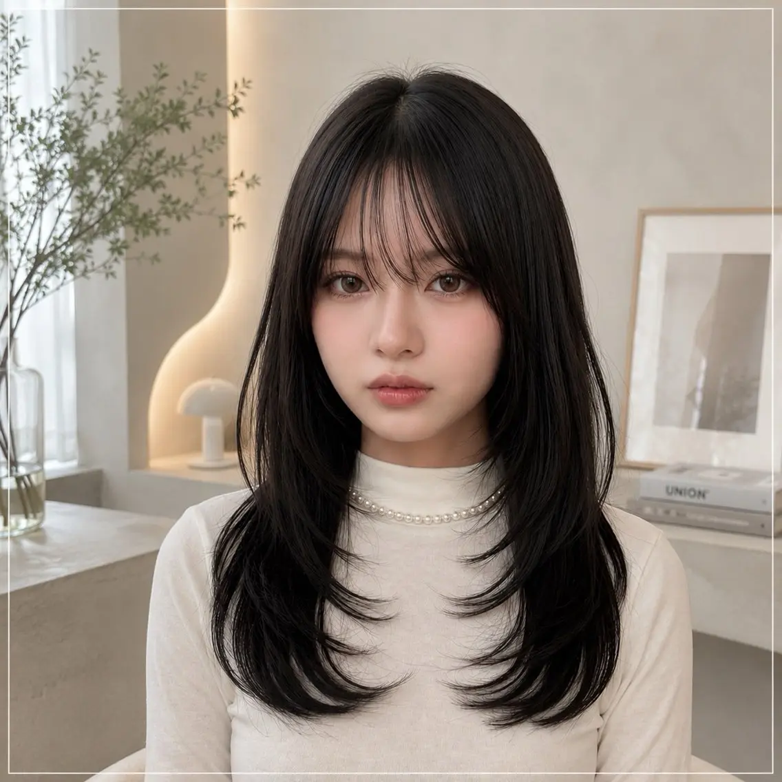 ミディアム カラー カット ヘアカラー トリートメント 🦋韓国風レイヤー/ 艶髪矯正🦋凛太郎のヘアスタイル