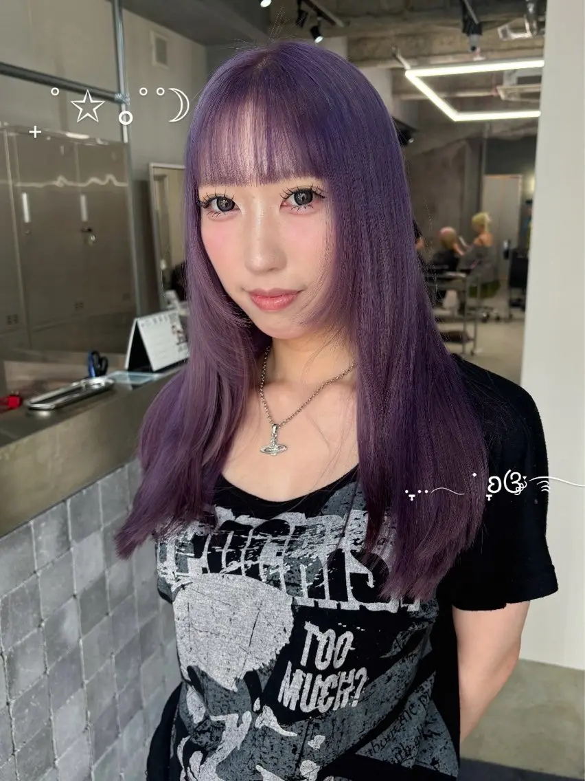 セミロング カラー ヘアカラー デザインカラー /rioのヘアスタイル