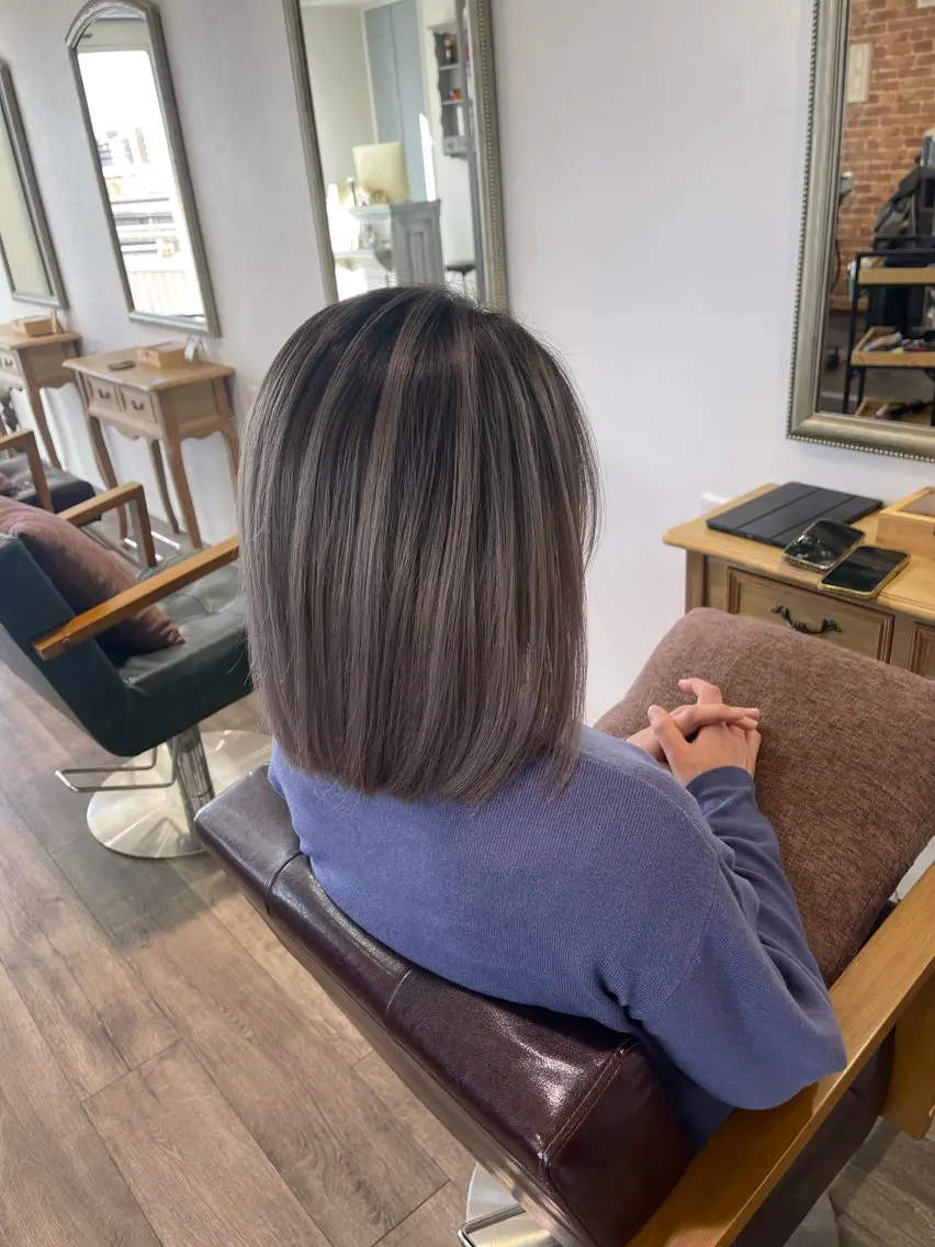 ミディアム カラー ヘアカラー Felice Erikaのヘアスタイル