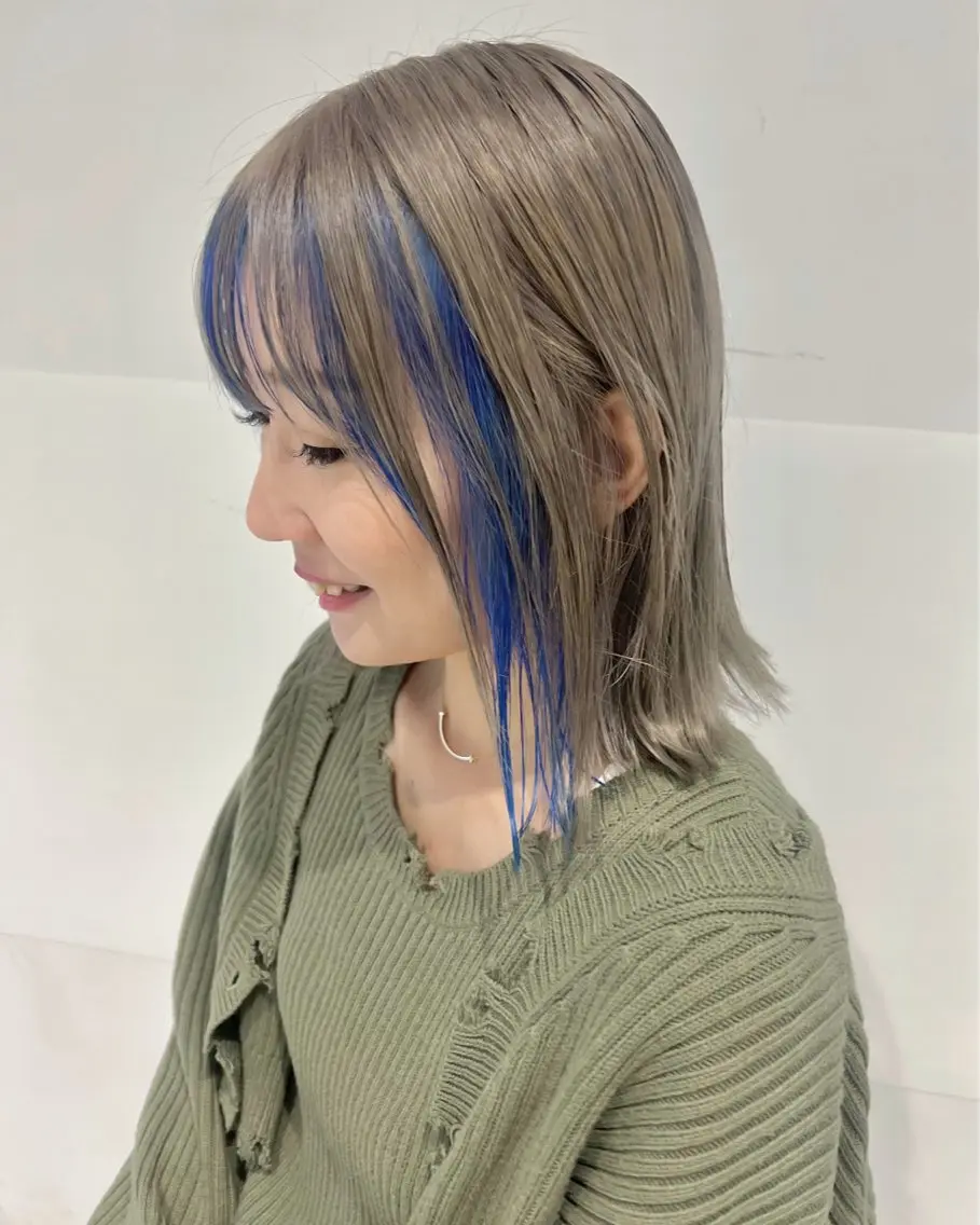 ミディアム カラー ブリーチ ケアブリーチ ヘアカラー トリートメント 宮永 智香のヘアスタイル