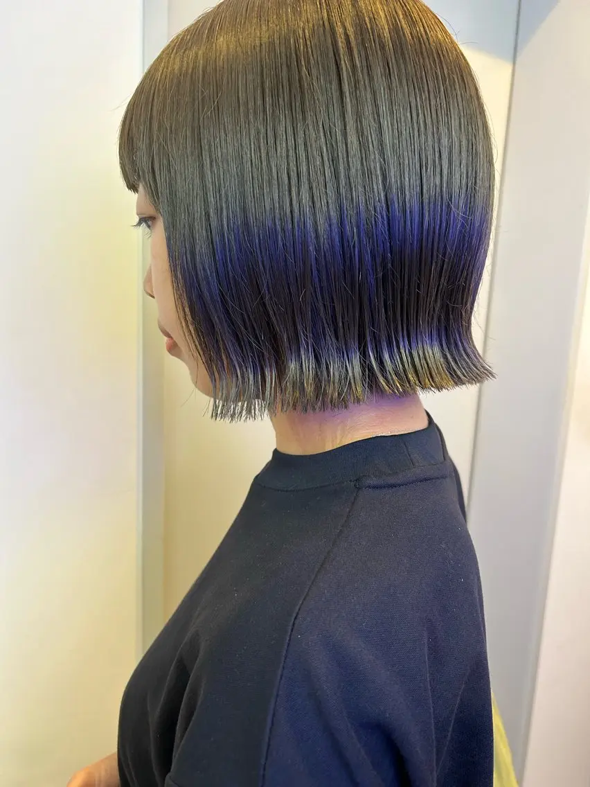 ショート カラー 透明感カラー ボブ 縮毛矯正/艶カラー/ ikedaのヘアスタイル