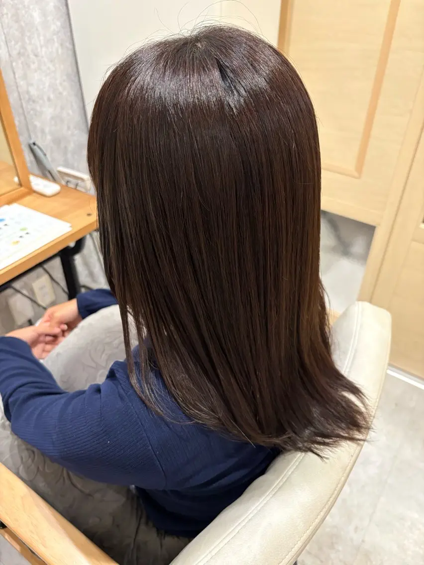 ミディアム カラー カット ヘアカラー マコ ✿︎のヘアスタイル