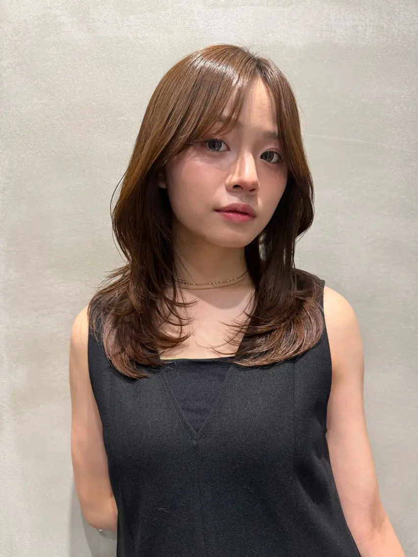 ミディアム カット トリートメント ミディアムレイヤー/ 髪質改善カラー💎のヘアスタイル