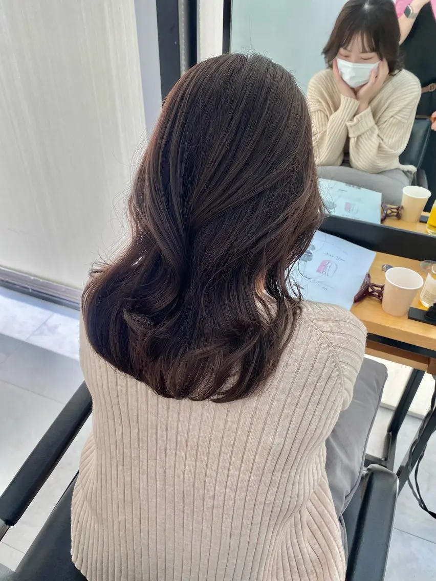 セミロング カラー カット ヘアカラー トリートメント ヒラノホナミ 🫧透ける艶髪🫧のヘアスタイル