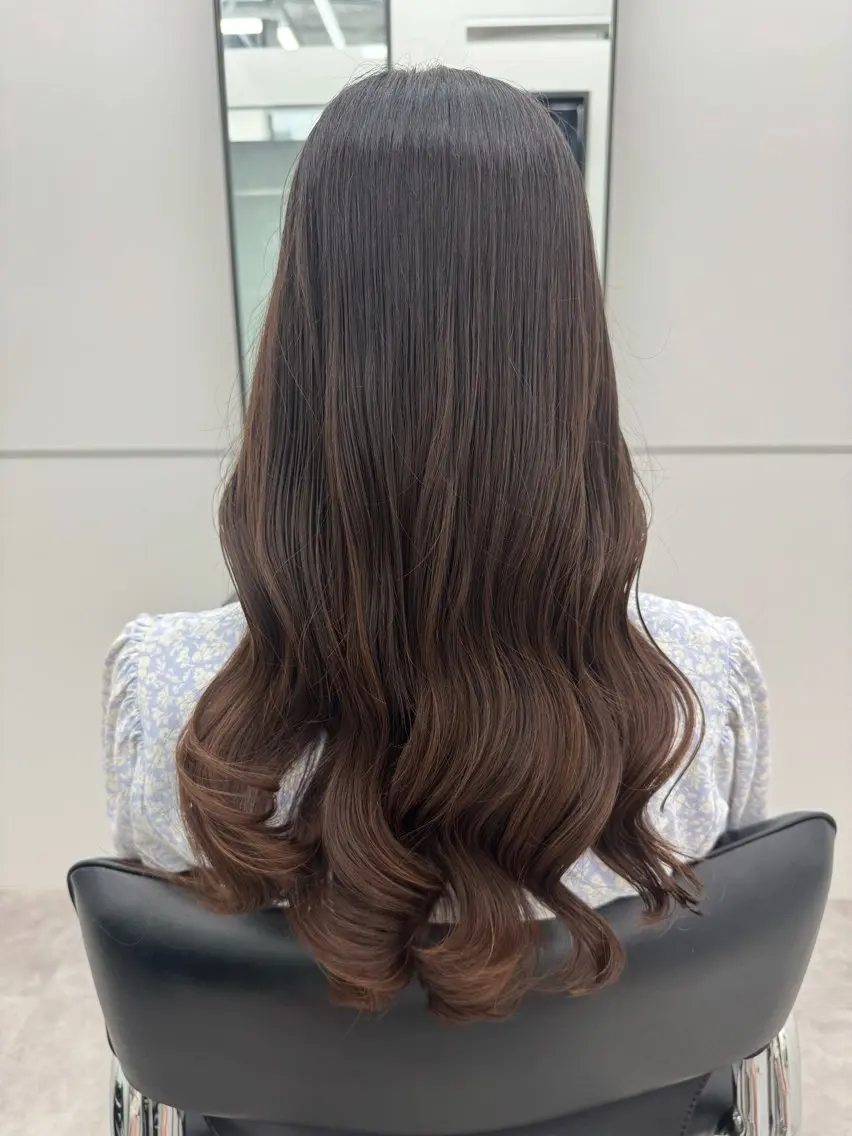 ロング パーマ ボブ 韓国風ヘア デジタルパーマ カット パーマ デジタルパーマ🫧 韓国風ヘア🫧サクラのヘアスタイル