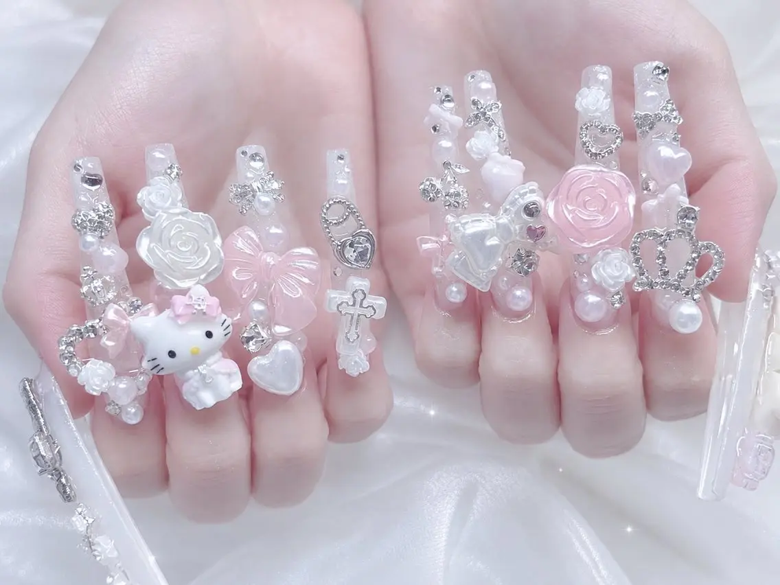 メンズ キッズ ネイル メンズ韓国風 ハロウィン アニマル柄 べっ甲ネイル ブルー ハンドネイル Rin Nail 新大久保店のネイルデザイン