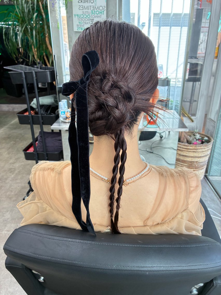 ヘアアレンジ ヘアセット 速水 ゆきののヘアスタイル