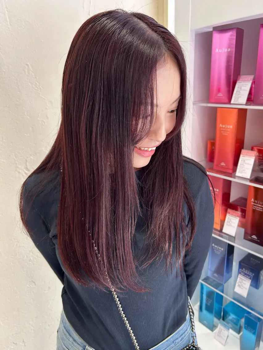ロング 井上 萌のヘアスタイル