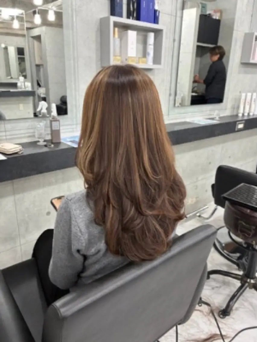 ロング カット ヘアカラー Endearing 🌟銀座のヘアスタイル
