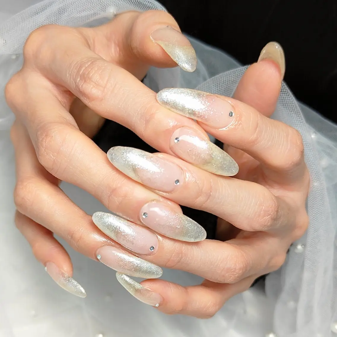 ネイル ワンカラーネイル ストーンネイル ハンドネイル yuru calon nailのネイルデザイン