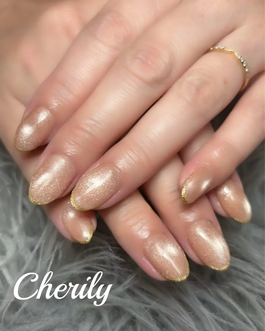 ネイル ラメ(グリッター) マグネットネイル ハンドネイル CHERILY SAKURAのネイルデザイン