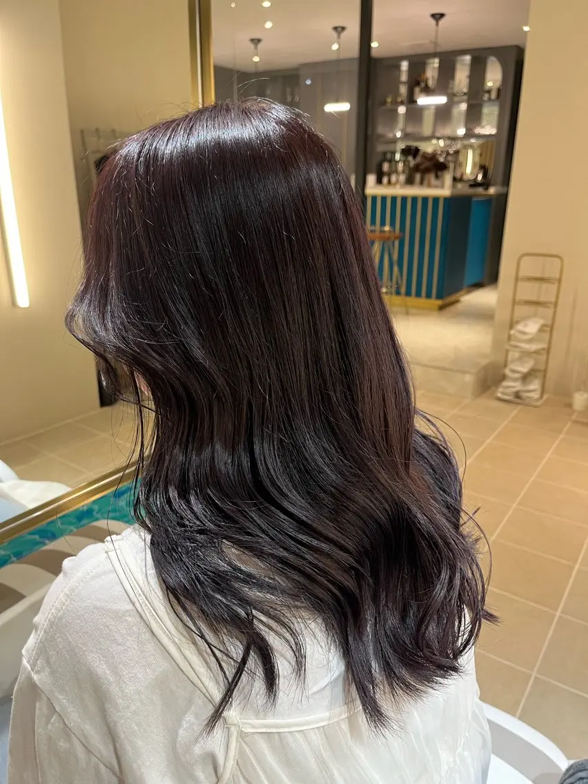 セミロング カラー カット ヘアカラー トリートメント SPUR ふうのヘアスタイル