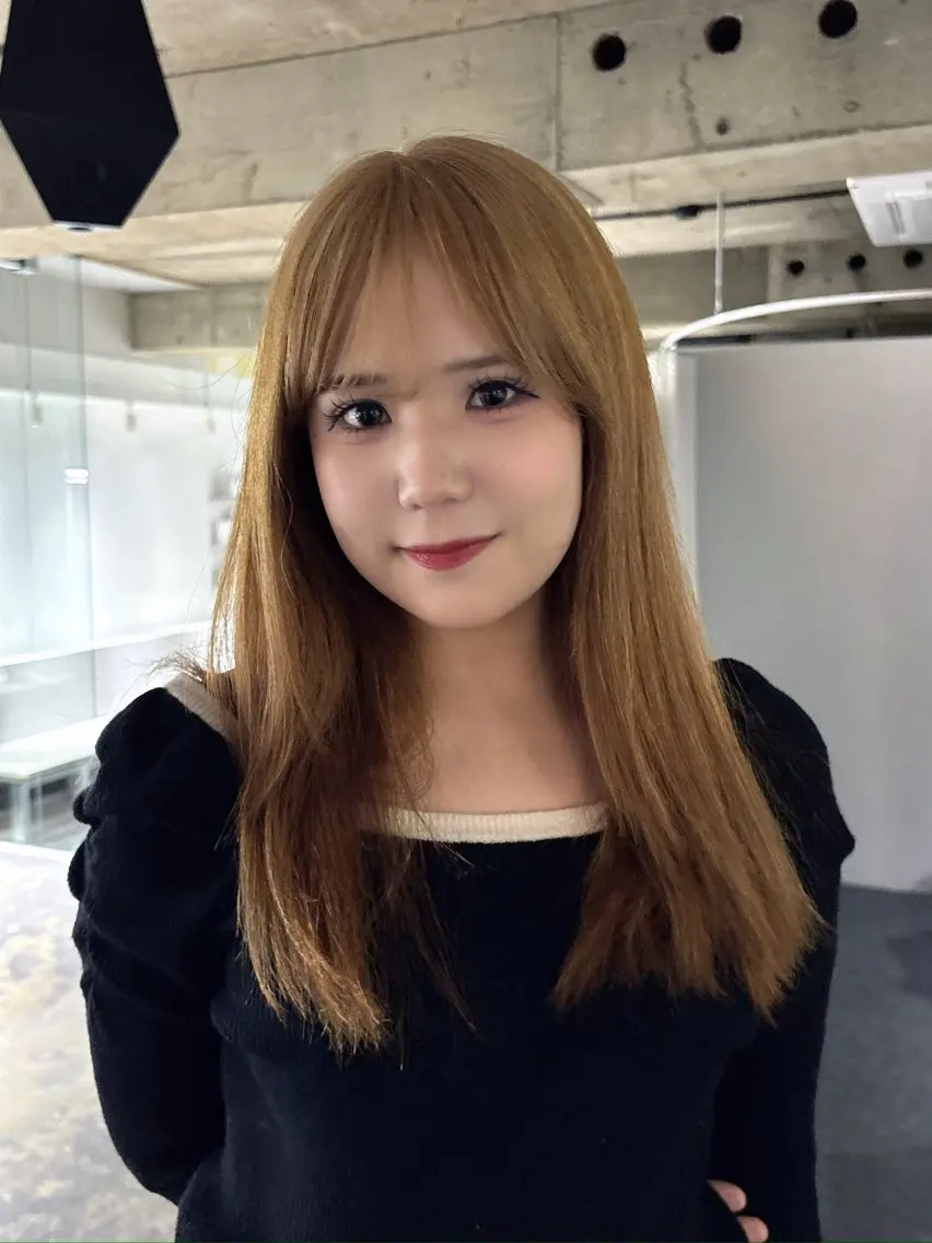 セミロング カラー ヘアカラー トリートメント sho 【ハイトーンカラー】のヘアスタイル