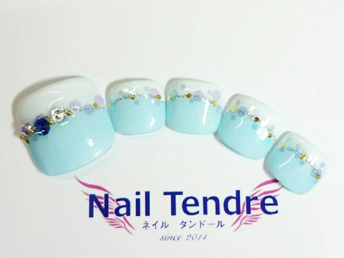 ネイル アートネイル ジェルネイル ソフトジェル ストーンネイル フットネイル Nail  Tendreのネイルデザイン