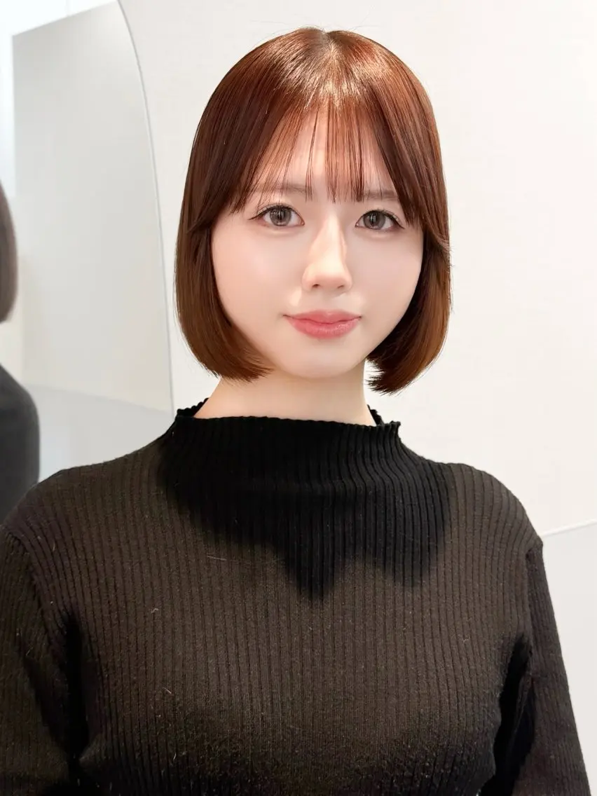 ショート カラー ヘアアレンジ 縮毛矯正🤍 盛れるボブ/ひかりのヘアスタイル