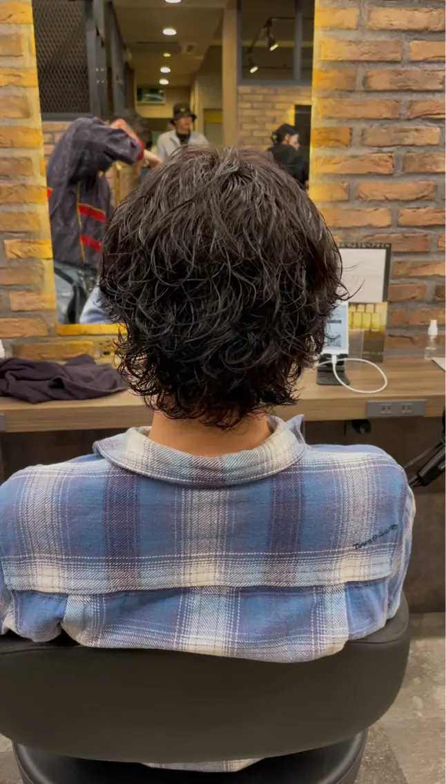 ショート カラー パーマ ヘアアレンジ メンズ キッズ アップバング センターパート メンズハイライト マッシュ メンズパーマ 🔥メンズ特化🔥/ 福田朝輝のヘアスタイル