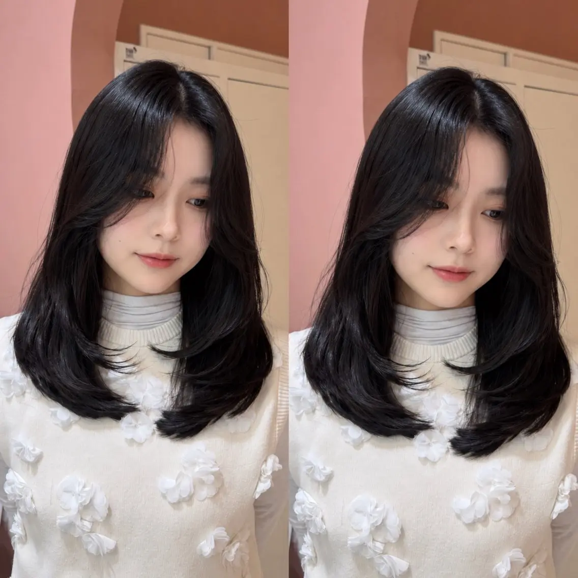 ロング カット ヘアカラー トリートメント 山本 望華のヘアスタイル