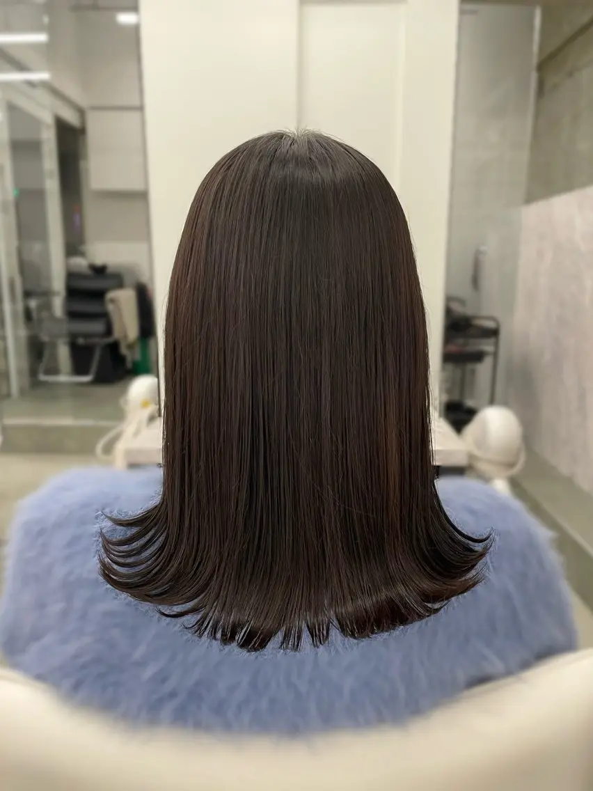 ミディアム カラー 髪質改善×ブリーチ なしカラー/桃愛のヘアスタイル
