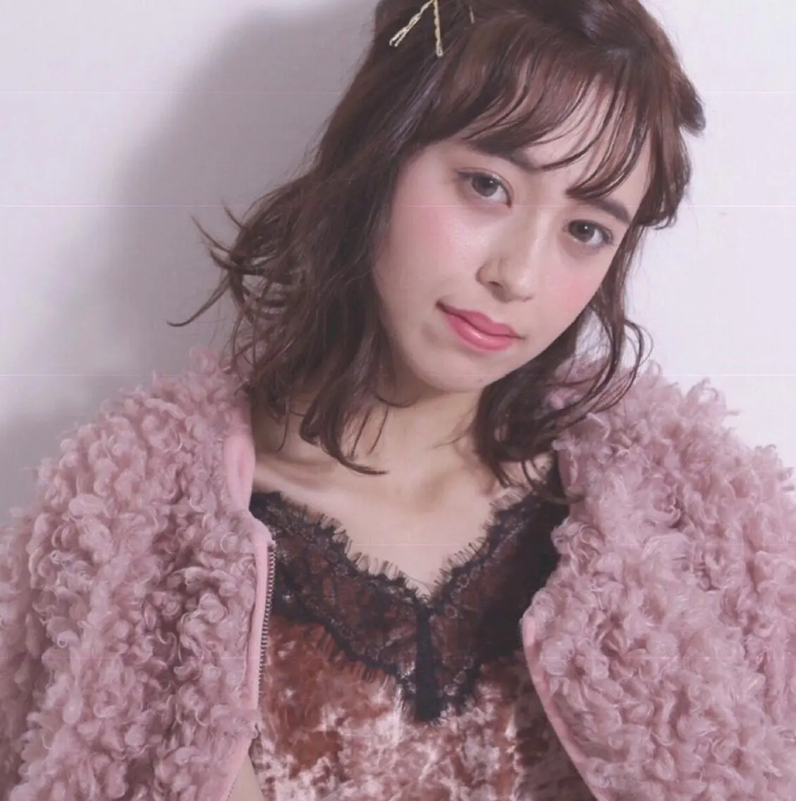 ミディアム ヘアセット ハイトーンカラー♡ yuのヘアスタイル