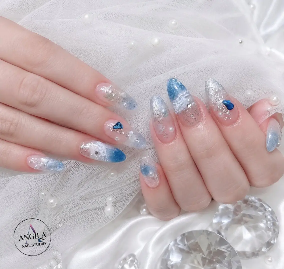 ネイル ANGILA ネイル¨̮S*Y*Kのネイルデザイン