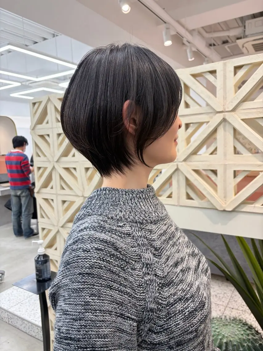 ショート くびれヘア カット ヘッドスパ 名駅/ショート/ボブ 透明感カラー/優里のヘアスタイル