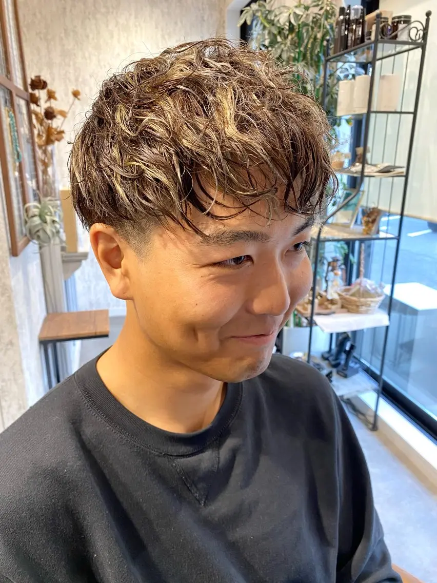 メンズ カット パーマ 白木 遥太のヘアスタイル