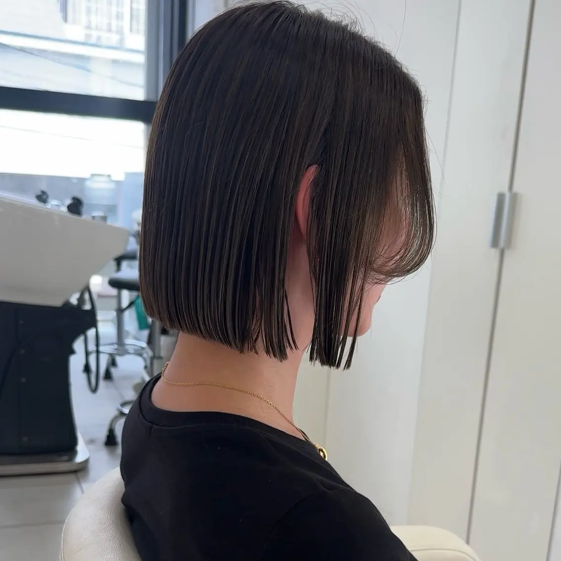 ショート ボブ 縮毛矯正 酸性ストレート 畔上 尚也のヘアスタイル