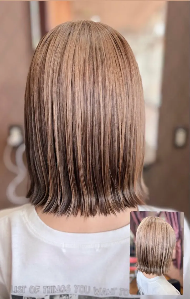 ミディアム カット ヘアカラー トリートメント ⭐︎ SAYAKAのヘアスタイル