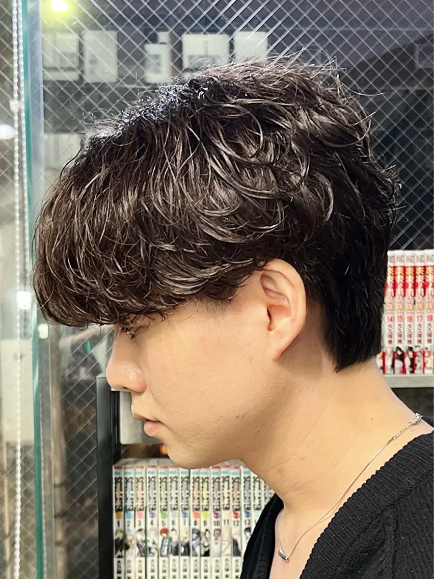 ショート パーマ メンズ パーマ 梅田/パーマ特化/ メンズパーマ/一色翔のヘアスタイル