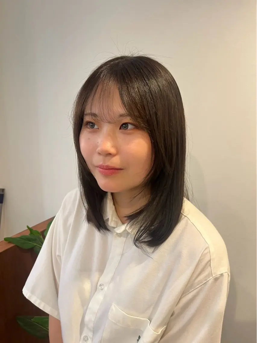 ミディアム カラー ヘアカラー 🪼AYUKA🍄 モデルさん大募集‼️のヘアスタイル