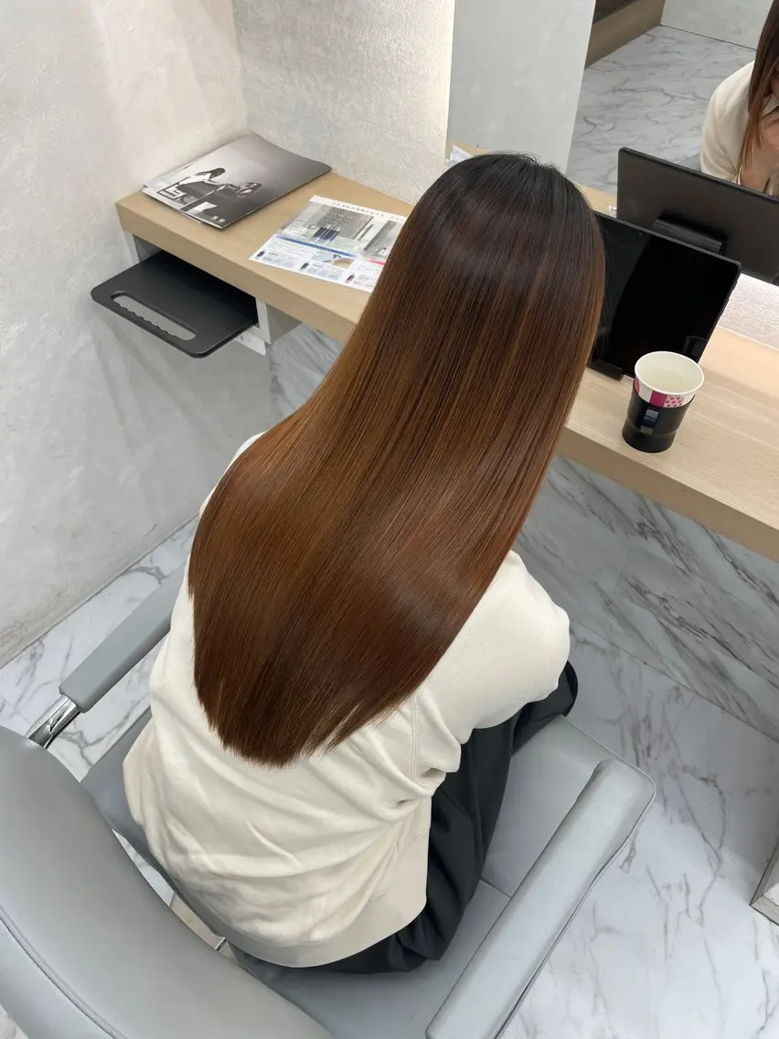 ロング カット 縮毛矯正 トリートメント 🍫美髪✖️ 髪質改善🍫柴田のヘアスタイル