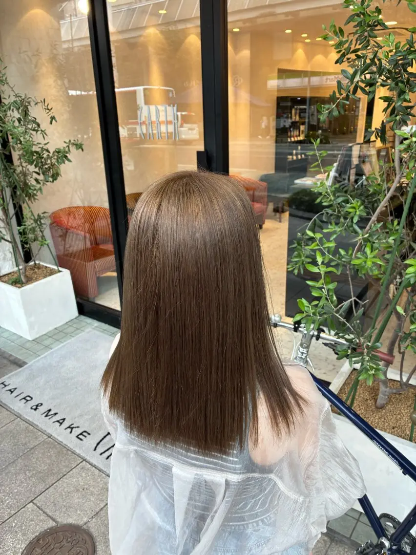 セミロング 縮毛矯正/髪質改善 EARTH髙橋のヘアスタイル