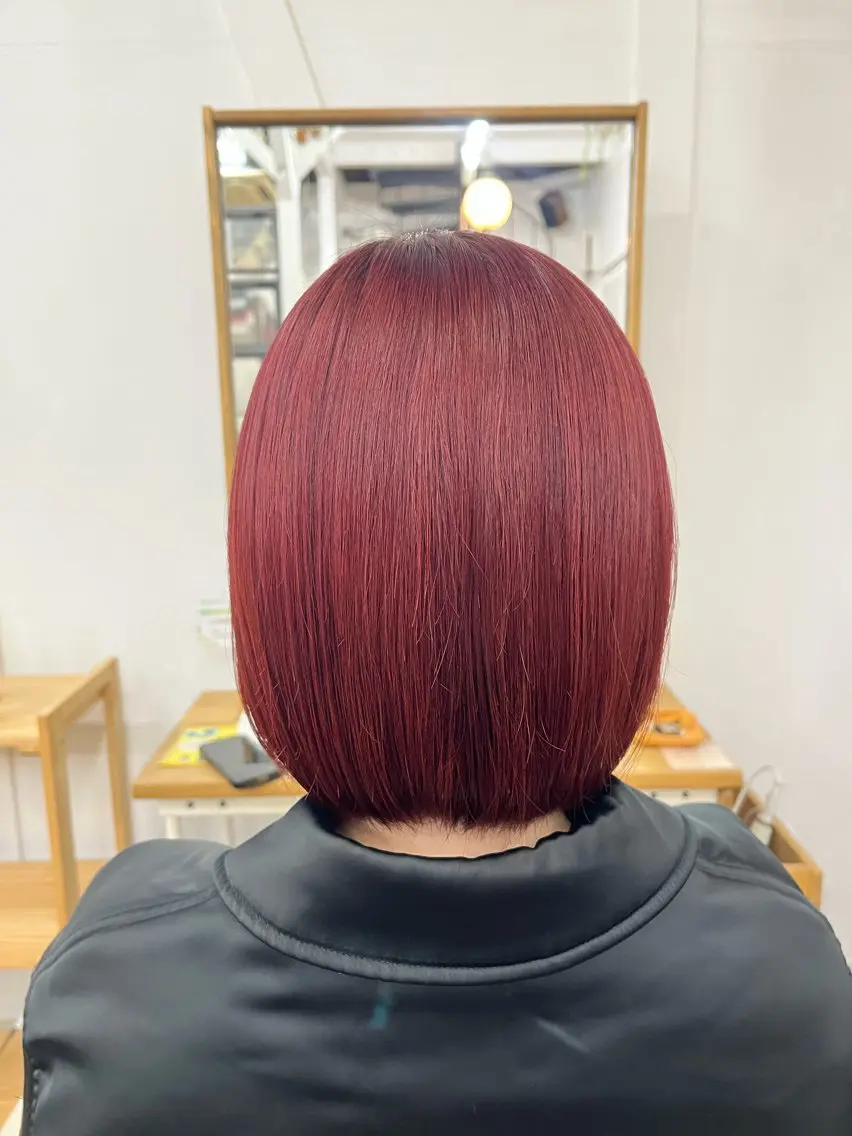 ミディアム カラー レッドカラー ヘアカラー YUIMARL 倉敷店🌸SAEのヘアスタイル