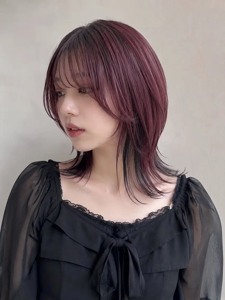 ミディアム カラー カット ヘアカラー 艶髪/似合わせカット /本厚木/SHIAのヘアスタイル