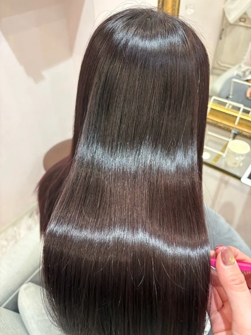 ロング カラー ブラウンカラー ラベンダーカラー Natsuki /北千住/髪質改善のヘアスタイル