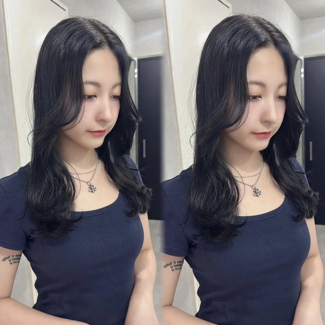 ロング カラー アッシュ アッシュブラウン ベージュカラー 黒髪 ブリーチ カット ヘアカラー トリートメント 赤み無し柔らかカラー 【梅田】madokaのヘアスタイル