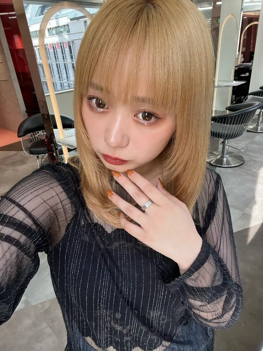 ミディアム カラー カット トリートメント 山崎/ボブ縮毛矯正 レイヤー髪質改善のヘアスタイル