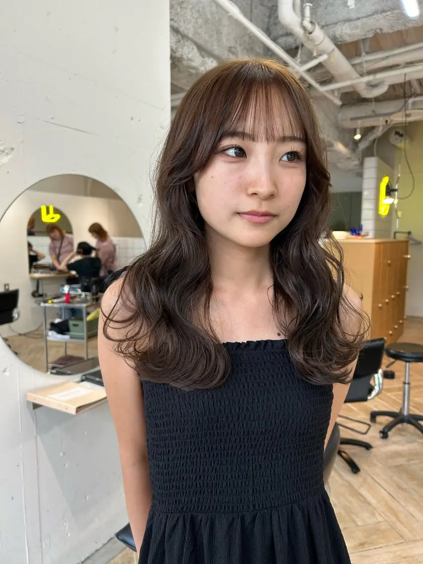 ロング カラー ブリーチ ブリーチなしカラー ヘアカラー トリートメント LUVISM新潟🎀 透明感カラー/ミユのヘアスタイル