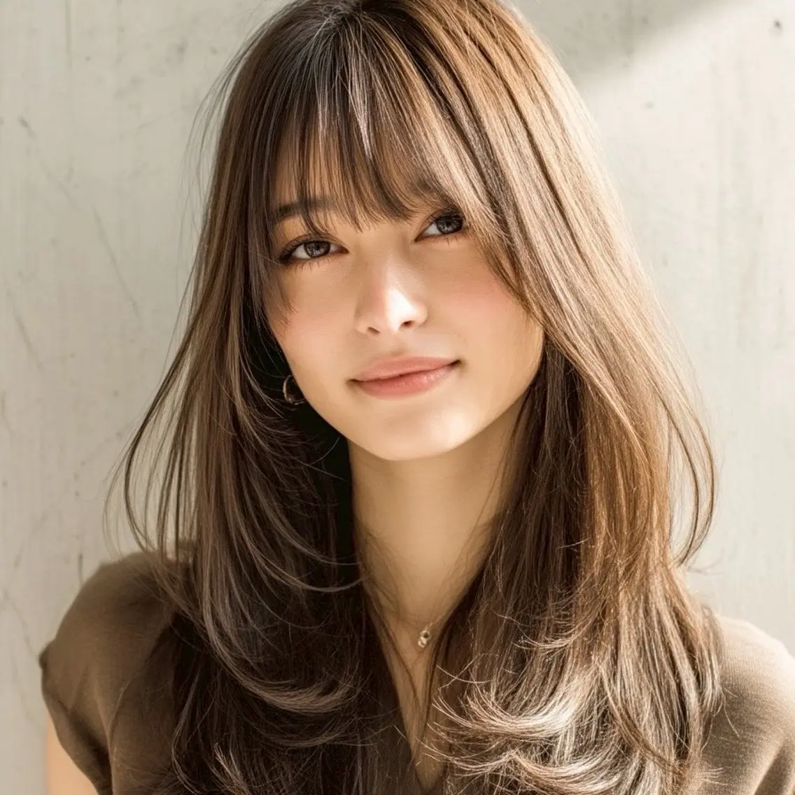ロング 縮毛矯正 トリートメント こうき/前髪割れ癖 改善/カット/カラーのヘアスタイル
