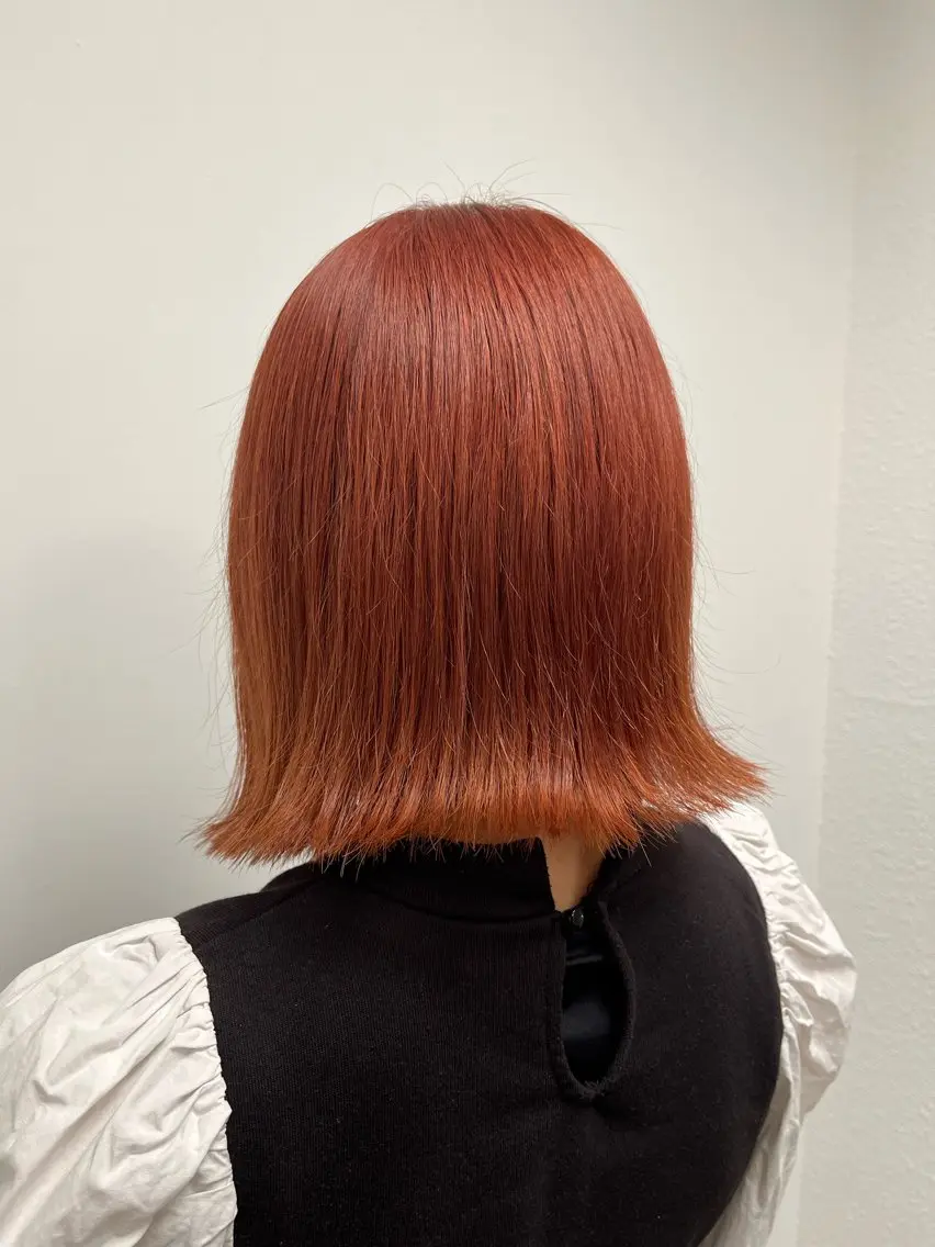 ショート カラー オレンジ ピンクカラー 杉原 駿亮のヘアスタイル