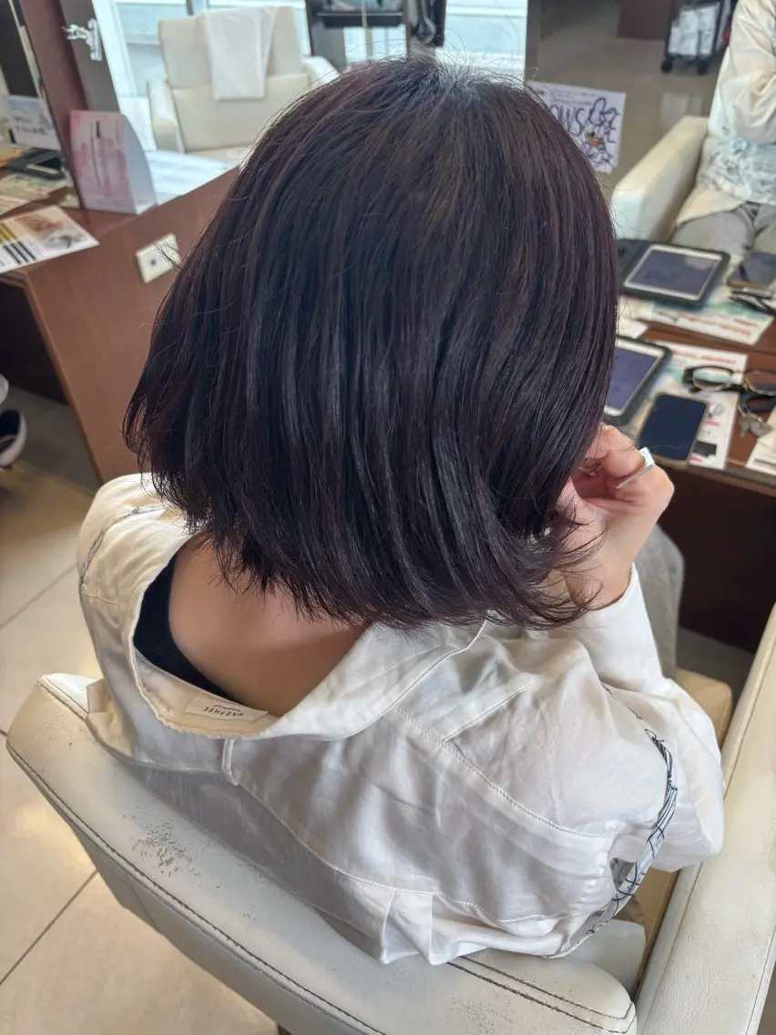 ミディアム カラー ピンクカラー パープルカラー トリートメント ヘアカラー 髙橋 美璃亜のヘアスタイル