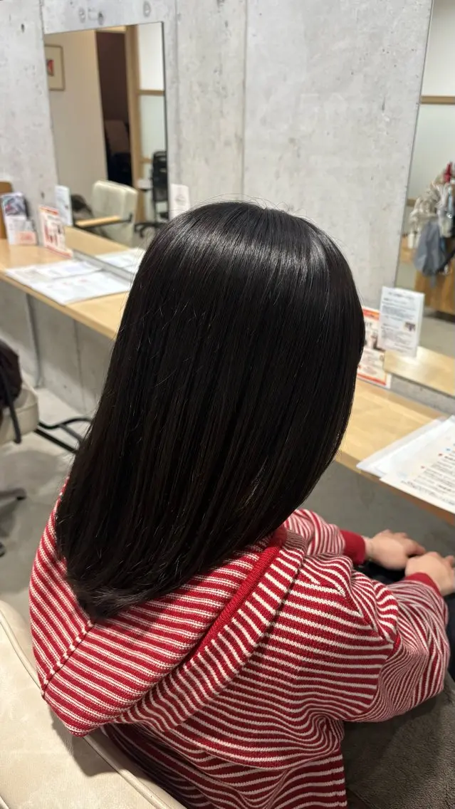 ミディアム ヘアカラー さくらこ/オリーブ カラー/カラーモデルのヘアスタイル