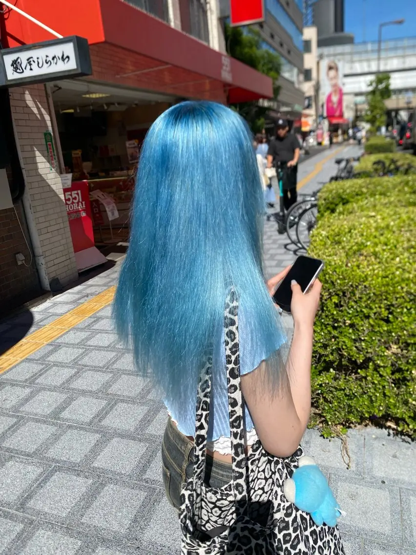 ロング カラー ヘアカラー トリートメント ヘアセット 🇰🇷ハイトーン× 韓国レイヤー레이어드のヘアスタイル