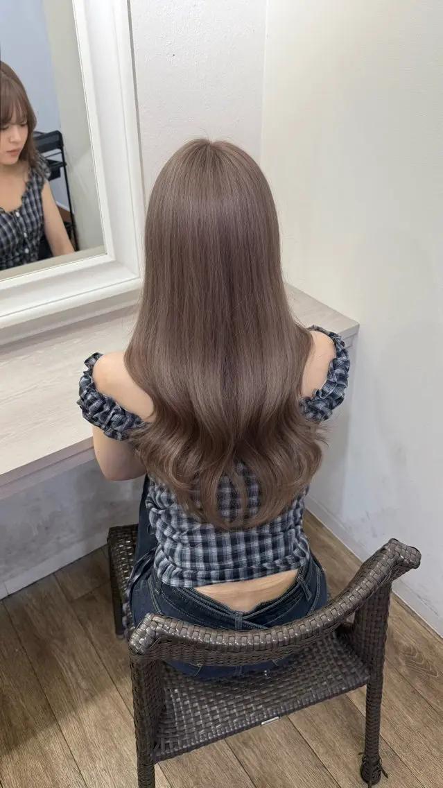 ロング カラー カット ヘアカラー トリートメント 梅田/透明感カラー /髪質改善/はるきのヘアスタイル
