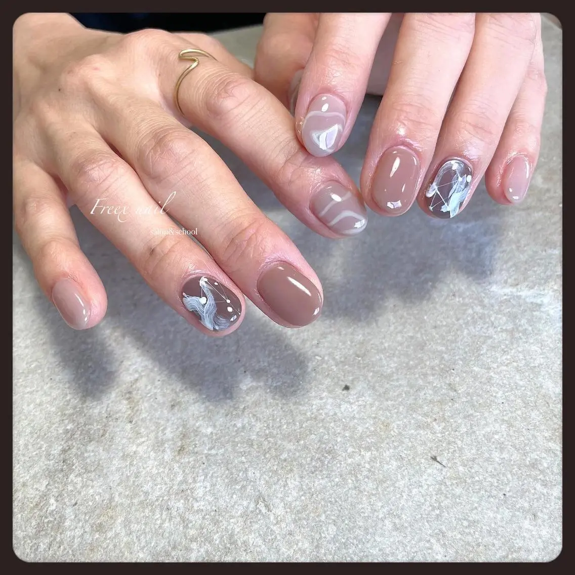 ネイル ハンドネイル ハンドケア freex nail /ニュアンス/個性派のネイルデザイン