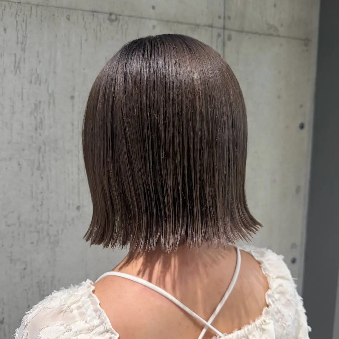 ミディアム カラー ヘアアレンジ カット ヘアカラー トリートメント 垢抜けボブ×透明 感カラーリクト💥のヘアスタイル