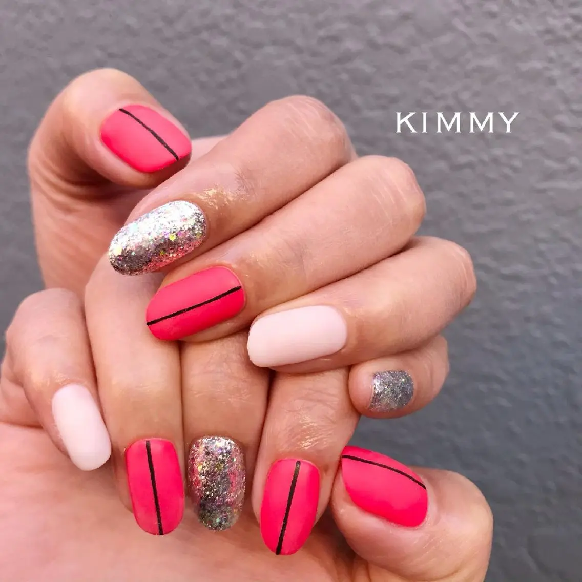 ネイル マットネイル ハンドネイル kimmy nailsのネイルデザイン