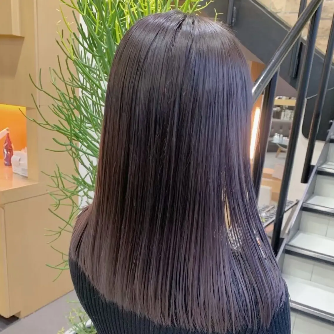ミディアム トリートメント ヘアカラー トリートメント Hina/縮毛矯正/ 髪質改善/艶カラーのヘアスタイル