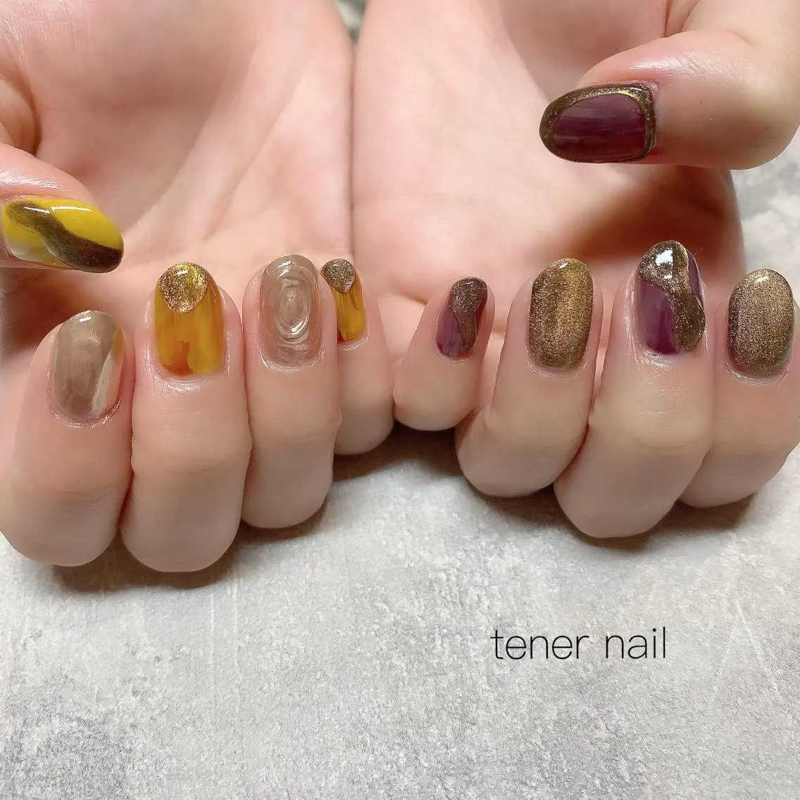 ネイル マグネットネイル ニュアンスネイル テネルネイル tener nailのネイルデザイン