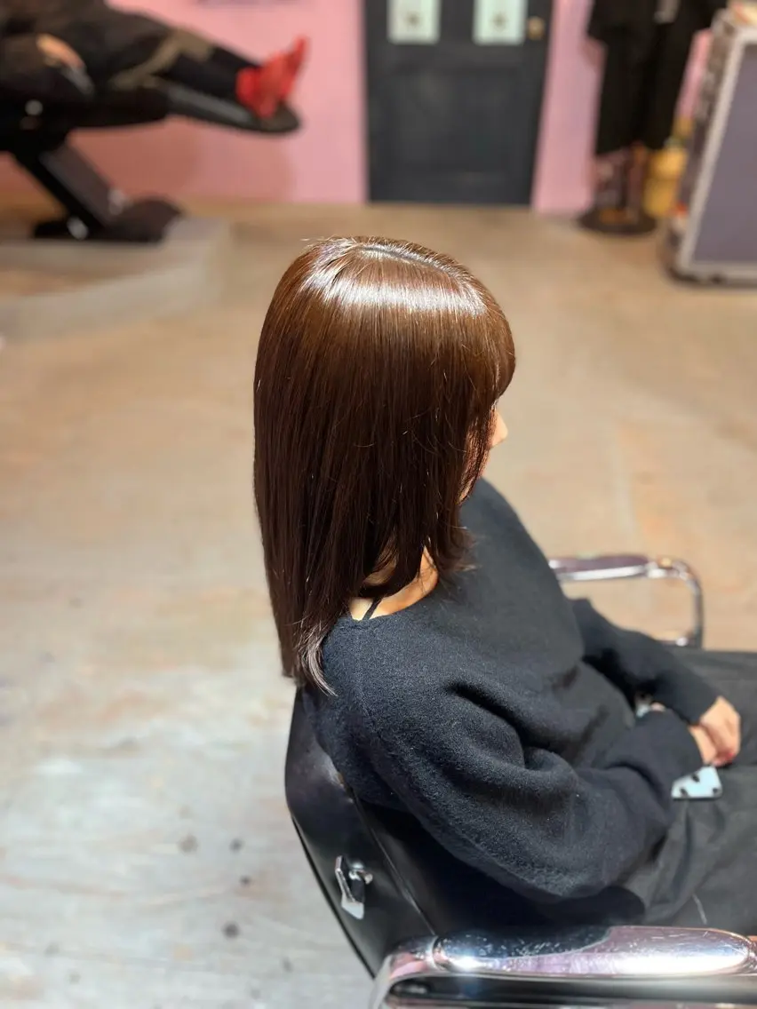 ミディアム カラー ベージュカラー ヘアカラー 藤野 海翔のヘアスタイル